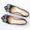 Balerini din piele naturala neagra Michelle