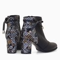 Botine dama din piele naturala neagra Gujarat