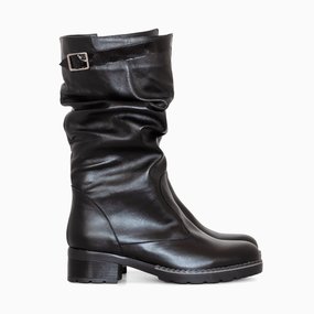 Cizme dama din piele naturala neagra Florence