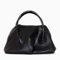 Geanta din piele naturala neagra Denissa