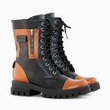 Ghete dama din piele naturala neagra Janine