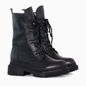 Ghete dama din piele naturala neagra Kelsey