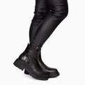 Ghete dama din piele naturala neagra Kinsley