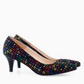 Pantofi dama cu toc comod din piele naturala Lorna