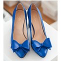 Pantofi dama din piele naturala albastra Angie