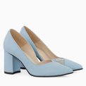 Pantofi dama din piele naturala bleu Margo