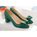 Pantofi dama din piele naturala verde Isabella