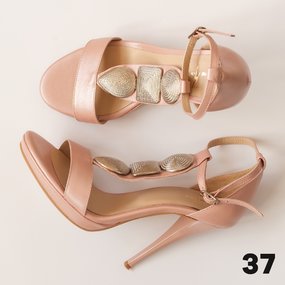 Sandale dama din piele naturala roz 37