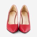 Stiletto comozi din piele naturala rosie Bridget