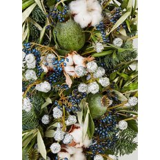 Cotton and Olive branches Eco-Friendly Christmas Wreath