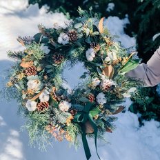 Christmas Wreath Sustainable Gift | Send Flowers to Milan Monza Como