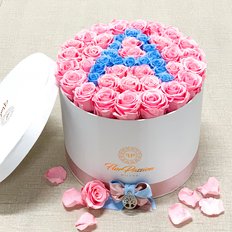 Box Lettera personalizzata | Rose Stabilizzate | FlorPassion Milano